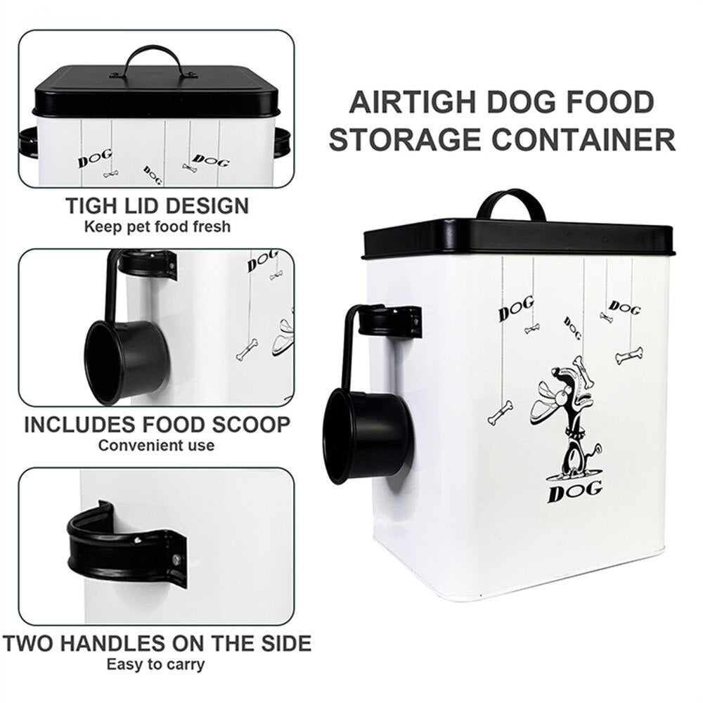 Dog Food Storage Container With Spoon