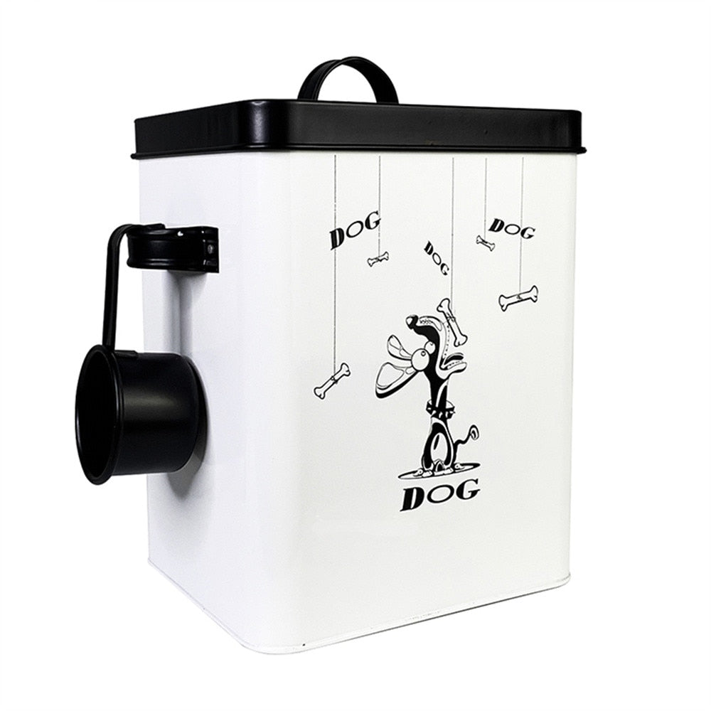 Dog Food Storage Container With Spoon